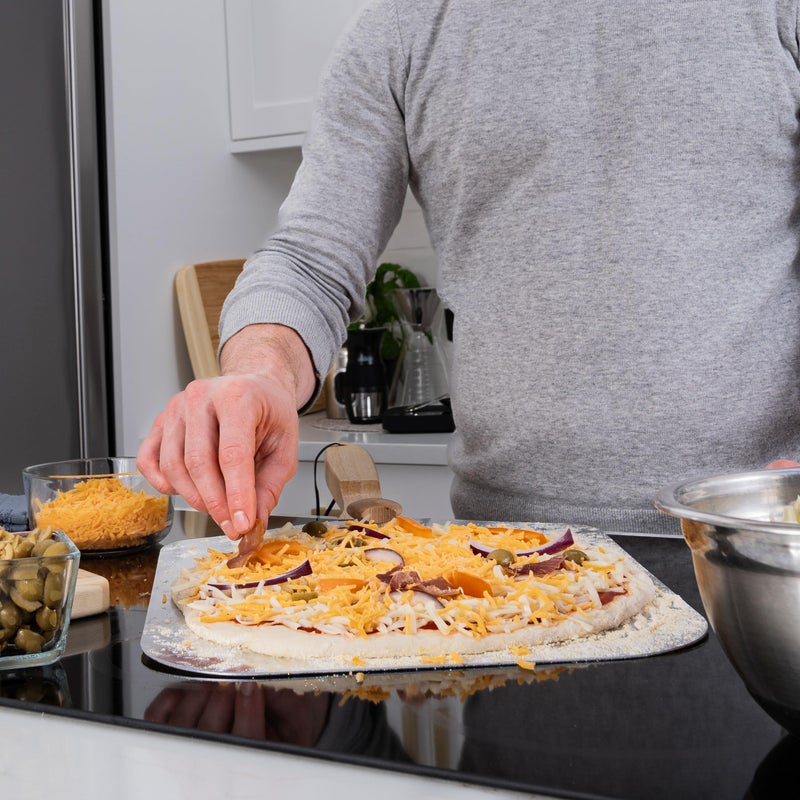 Old Stone Pizza Kitchen Aluminum Pizza Peel with Collapsible Wooden Handle, 14x16-Inch - Image 5